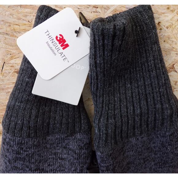 West Loop Men's Knit Glove 3M Thinsulate Lining Gray Heather One Size Fits Most - Picture 3 of 4